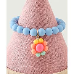 Babyhug Free Size Bracelets & Bangles Set for Girls - Orange, Sea green & Light blue