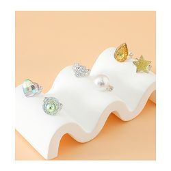 Babyhug Free Size Finger Ring Set for Girls - Red
