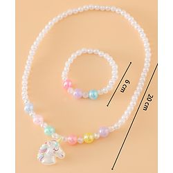 Babyhug Free Size Jewellery Set for Girls - White