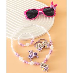 Babyhug Free Size Jewellery Set for Girls - Dark Pink