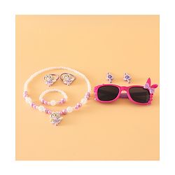 Babyhug Free Size Jewellery Set for Girls - Dark Pink