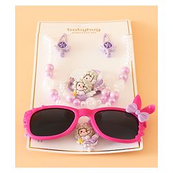 Babyhug Free Size Jewellery Set for Girls - Dark Pink