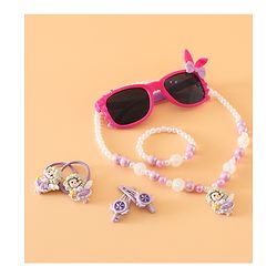 Babyhug Free Size Jewellery Set for Girls - Dark Pink