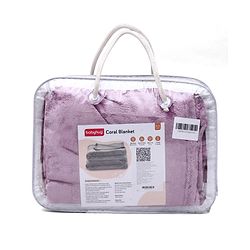 Babyhug Super Soft Coral Fleece Baby Blanket Lavender| Soft & Cozy| Baby Safe| Machine Washable| Travel Friendly| Baby Bedding| Warm Blanket for Newborns & Babies