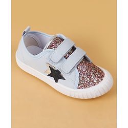 Cute Walk by Babyhug Velcro Closure Glitter Print Casual Shoes - Blue