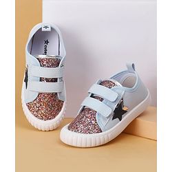 Cute Walk by Babyhug Velcro Closure Glitter Print Casual Shoes - Blue