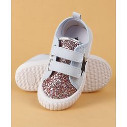 Cute Walk by Babyhug Velcro Closure Glitter Print Casual Shoes - Blue