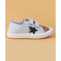 Cute Walk by Babyhug Velcro Closure Glitter Print Casual Shoes - Blue