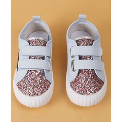 Cute Walk by Babyhug Velcro Closure Glitter Print Casual Shoes - Blue