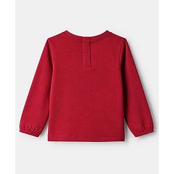 Babyhug 100% Cotton Knit T-Shirt with Full Sleeves & Make Your Own Magic Foil Print - Red