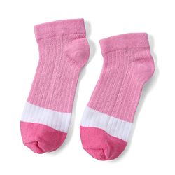 Cute Walk By Babyhug Knit Anti Bacterial Ankle Length Socks Pack Of 3 - Purple, Pink & Yellow