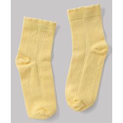 Cute Walk By Babyhug Knit Anti Bacterial Ankle Length Socks With Bow Applique Pack of 3 - White, Purple & Mustard
