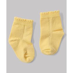 Cute Walk By Babyhug Knit Anti Bacterial Ankle Length Socks With Bow Applique Pack of 3 - White, Purple & Mustard