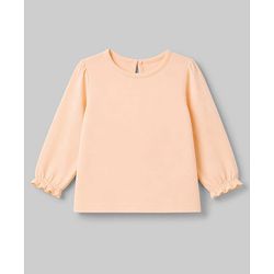 Babyhug Twill Woven Frock with Inner Tee with Full Sleeves and Floral Print - Pink