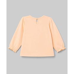 Babyhug Twill Woven Frock with Inner Tee with Full Sleeves and Floral Print - Pink