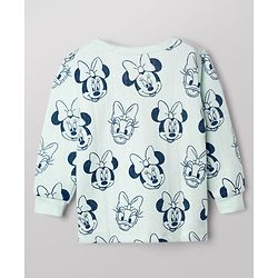 Babyhug Disney 100% Cotton Interlock Knit Full Sleeves Thermal Vest with Minnie Mouse & Daisy Duck - Light Blue