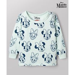 Babyhug Disney 100% Cotton Interlock Knit Full Sleeves Thermal Vest with Minnie Mouse & Daisy Duck - Light Blue