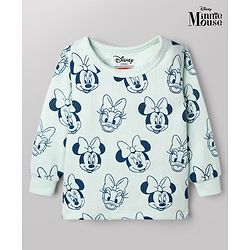 Babyhug Disney 100% Cotton Interlock Knit Full Sleeves Thermal Vest with Minnie Mouse & Daisy Duck - Light Blue