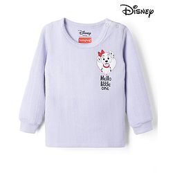 Babyhug Disney Interlock Knit Full Sleeves Thermal Innerwear Vest With 101 Dalmatian Graphic - Lavender