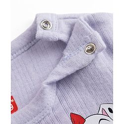Babyhug Disney Interlock Knit Full Sleeves Thermal Innerwear Vest With 101 Dalmatian Graphic - Lavender