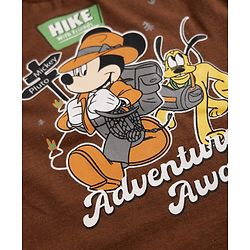 Babyhug Disney 100% Cotton Single Jersey Knit T-Shirt with Full Sleeves and Mickey and Friends Graphic Print - Brown