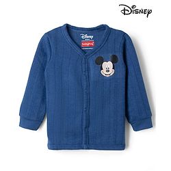 Babyhug Disney Interlock Knit Full Length Thermal Inner Wear With Mickey Mouse Graphic - Navy Blue