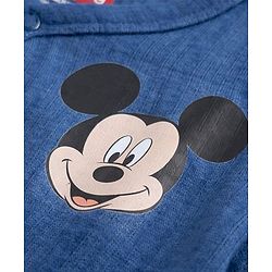 Babyhug Disney Interlock Knit Full Length Thermal Inner Wear With Mickey Mouse Graphic - Navy Blue