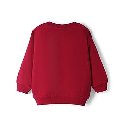 Babyhug Single Jersey Knit Full Sleeves T-Shirt With Text Print & Joggers Set - Red & Blue