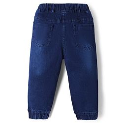 Babyhug Single Jersey Knit Full Sleeves T-Shirt With Text Print & Joggers Set - Red & Blue