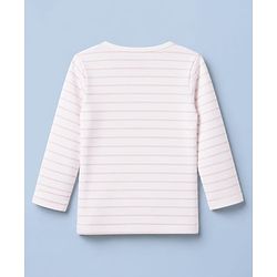Babyhug 100% Cotton Interlock Knit T-Shirts with Full Sleeves and Rabbit Print in Purple & White Pack of 3