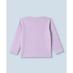 Babyhug 100% Cotton Interlock Knit T-Shirts with Full Sleeves and Rabbit Print in Purple & White Pack of 3