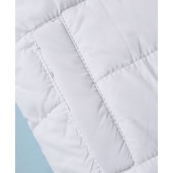 Babyhug Woven Padded Winter Jacket with Sleeveless and Front Zipper in White