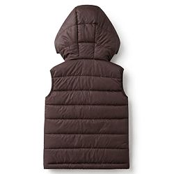 Babyhug Woven Padded Hooded Jackets with Sleeveless in Brown for 6-9 Months