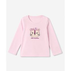 Babyhug 100% Cotton Interlock Knit Full Sleeves T-Shirts With Flower & Butterfly Print Pack Of 3 - Purple White & Pink