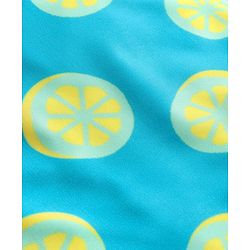 Babyhug Legged Swimsuit Allover Lemons Print - Blue