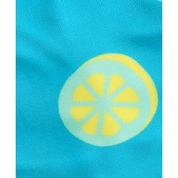 Babyhug Legged Swimsuit Allover Lemons Print - Blue