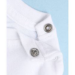 Babyhug 100% Cotton Knit Half Sleeves T-Shirt - White