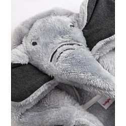 Babyhug Fur Knit Winter Romper with Full Sleeves and Koala Patch & Applique - Brown
