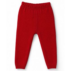 Babyhug Knit Full Sleeves Sweater Set with Star Design - Red