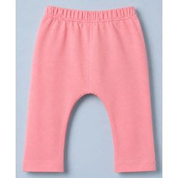 Babyhug Cotton Knit Front Open Full Sleeves T-Shirt & Pajama Night Suit with Flower Print - Peach