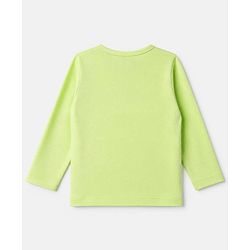 Babyhug Cotton Knit Front Open Full Sleeves T-Shirt & Pajama Night Suit with Cutest Cuddle Buddy Text Print - Light Green