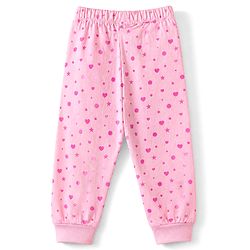 Babyhug Disney 100% Cotton Single Jersey Knit Full Sleeves T-Shirt & Pyjama Night Suit With Minnie Mouse Print - Baby Pink