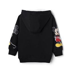Babyhug Disney Terry Knit Hooded Sweatshirt & Joggers Set with Full Sleeves and Mickey Mouse Graphic - Black