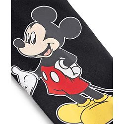 Babyhug Disney Terry Knit Hooded Sweatshirt & Joggers Set with Full Sleeves and Mickey Mouse Graphic - Black