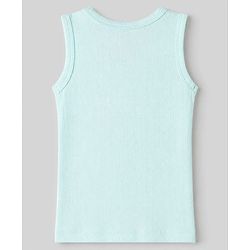 Babyhug Disney Interlock Knit Sleeveless Thermal Inner Wear with Ariel & Text Print - Mint