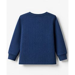 Babyhug Disney 100% Cotton Interlock Knit Full Sleeves Thermal Inner Wear with Minnie Mouse Graphic Print - Navy Blue
