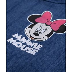 Babyhug Disney 100% Cotton Interlock Knit Full Sleeves Thermal Inner Wear with Minnie Mouse Graphic Print - Navy Blue