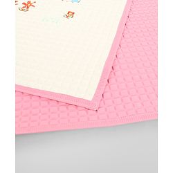 Babyhug Air Filled Water-Resistant Diaper Changing & Massage Mat Animal Print - White | Made from Natural Rubber | Cushioned | Foldable | Multi-Purpose Baby Mat
