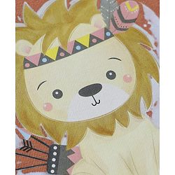 Babyhug 100% Cotton Baby Bibs Set of 2 Lion Print - Green & Brown| Soft & Comfortable| Button Closure| Feeding & Drooling| Easy to Wear| Machine Washable| Newborn & Infant Feeding Essential