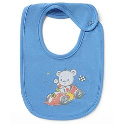 Babyhug 100% Cotton Baby Bibs Set of 2 Lion Print - Green & Brown| Soft & Comfortable| Button Closure| Feeding & Drooling| Easy to Wear| Machine Washable| Newborn & Infant Feeding Essential